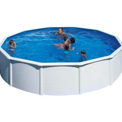 Uima-allaspaketti 120 pyöreä Ø550 cm valkoinen*Swim & Fun New