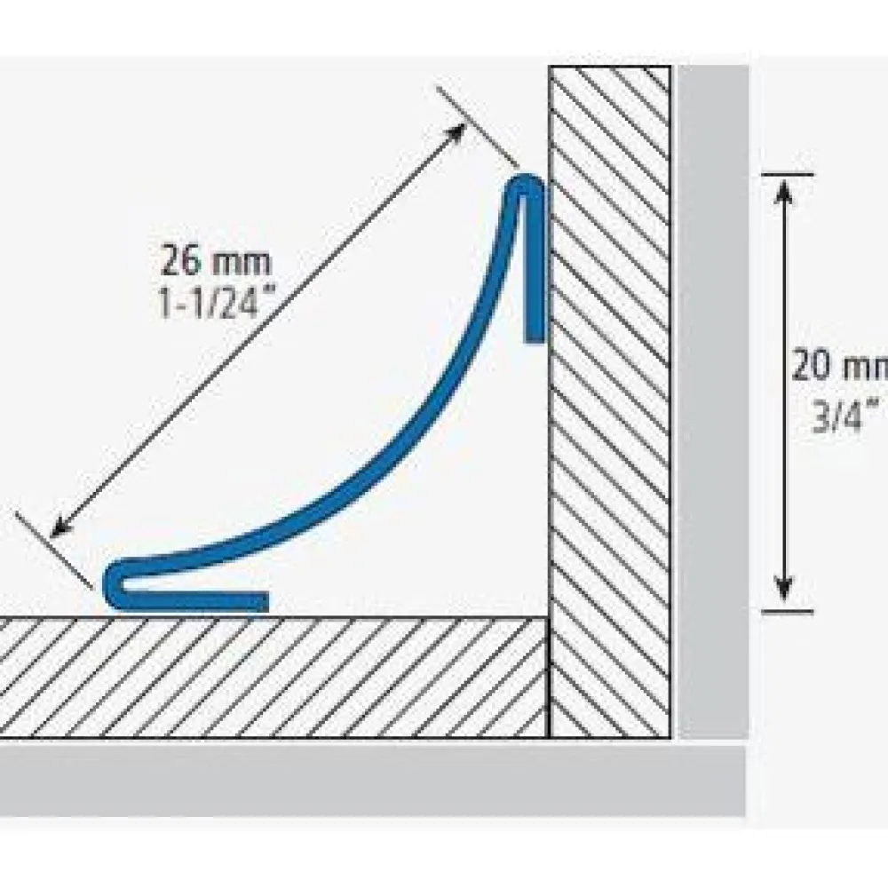 Ulkokulmapala sisäkulmalistaan rst e-211s, 26mm, eri värejä*Euroshrink Discount