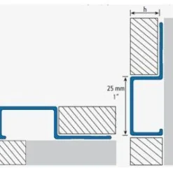 Ulkokulmapala ulkokulma-/boordilistaan alumiini e-213a, 12mm, eri värejä*Euroshrink