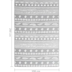 Discount Ulkomatto harmaa 190x290 cm PP (16973) Terassimatot