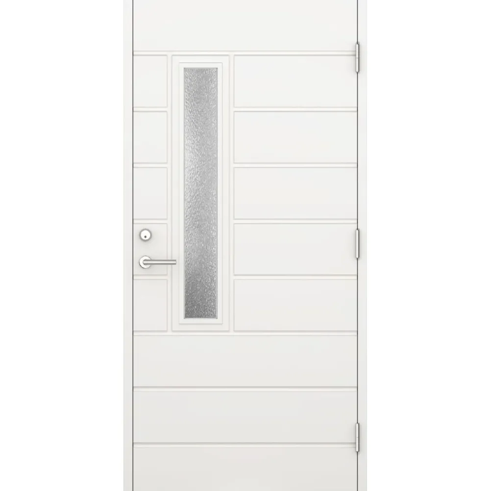 Discount Ulko-ovi Modern 9- karmi 115 mm valkoinen Ulko-Ovet