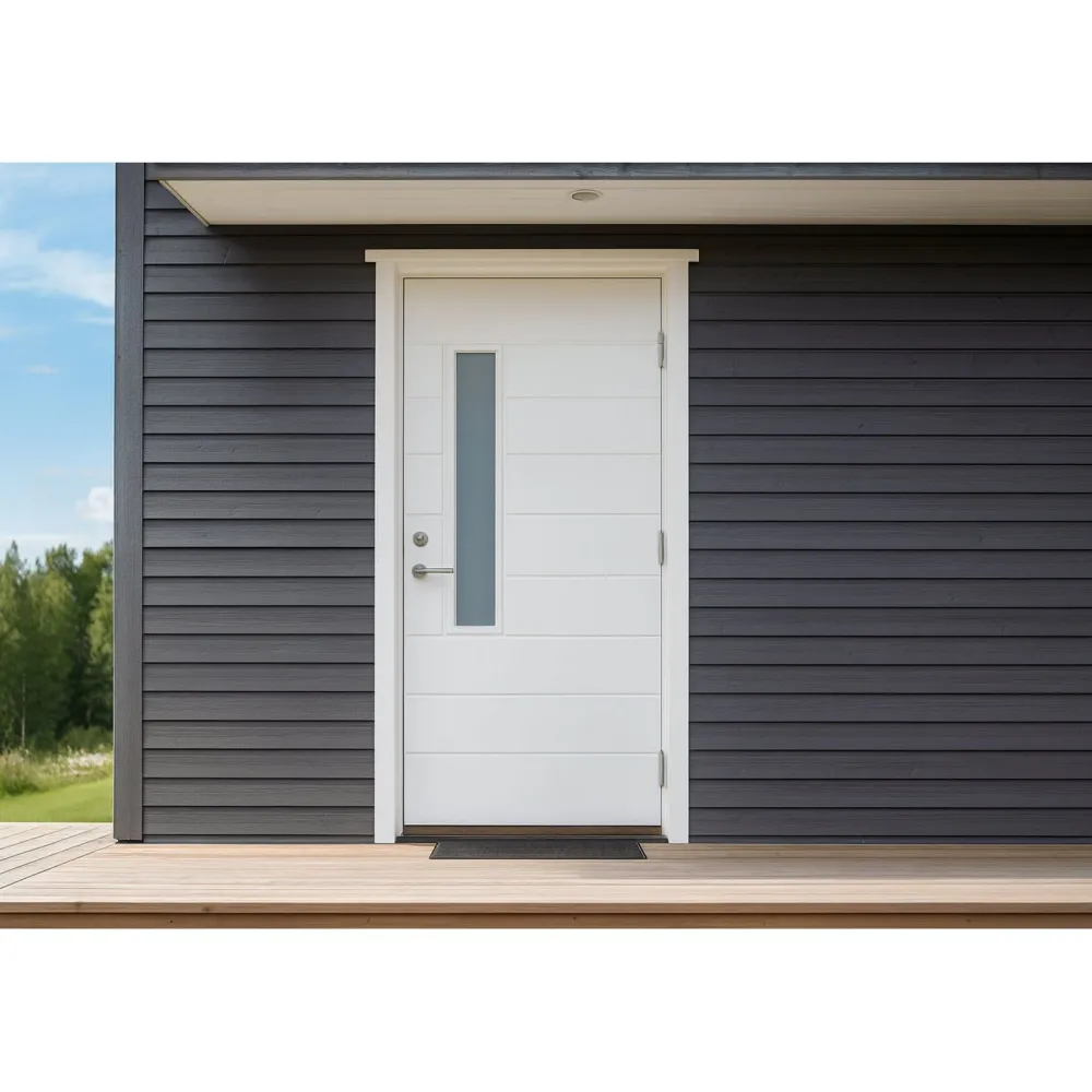 Ulko-ovi Design 9-10x21 karmi 115 mm valkoinen*Timburg Outlet