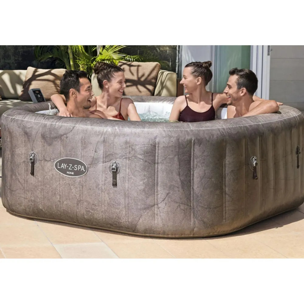 Ulkoporeallas Lay-Z-Spa Rome Ultrafit Smart Airjet, 6 hlöä, 140 suutinta*Bestway New