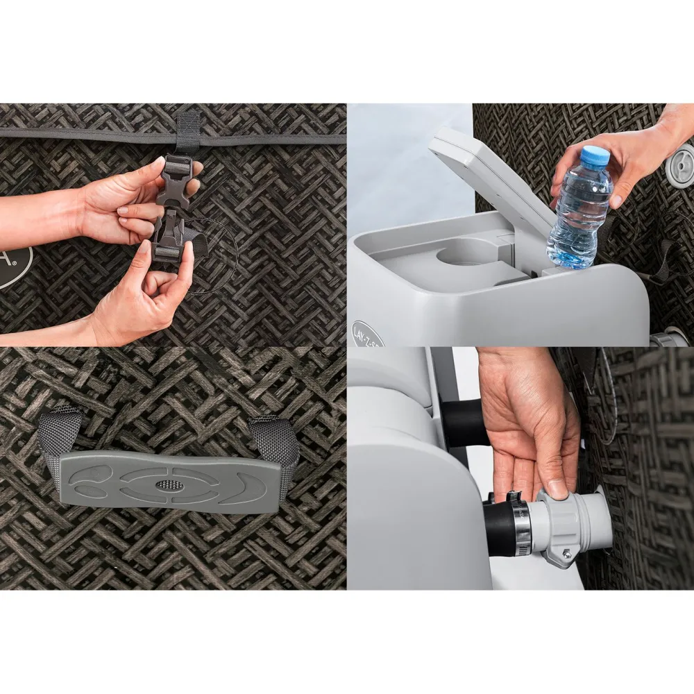 Best Ulkoporeallas Lay-Z-Spa Cabo Smart Hydrojet 6, 4-6 henkilöä, 144 suutinta Ulkoporealtaat