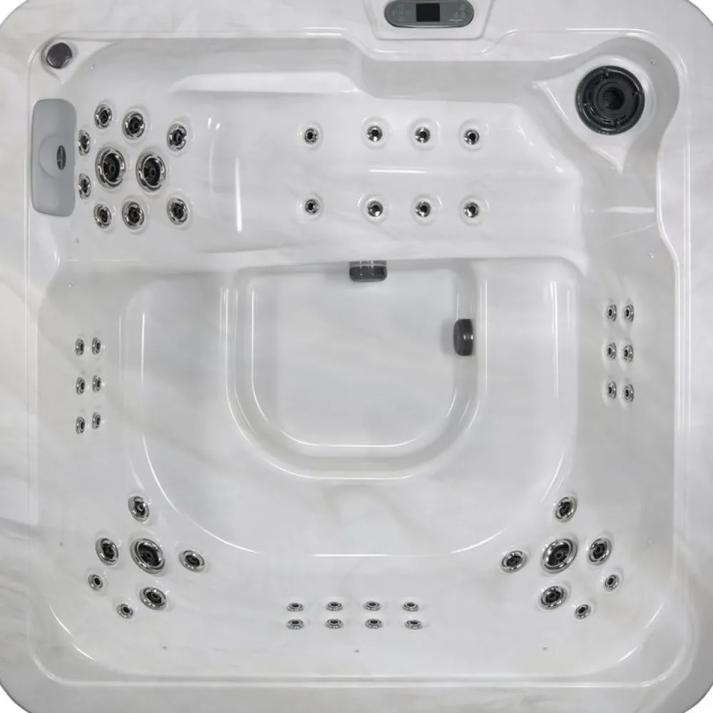 Outlet Ulkoporeallas Comfort Garden Stella, 6 hlöä, 52 suutinta, harmaa/vaalea marmori Ulkoporealtaat
