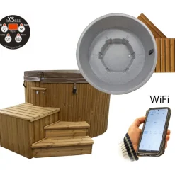 Ulkoporeallas TopSpa xs Wifi 6 hlöä brown/grey marble*SpaDealers Outlet