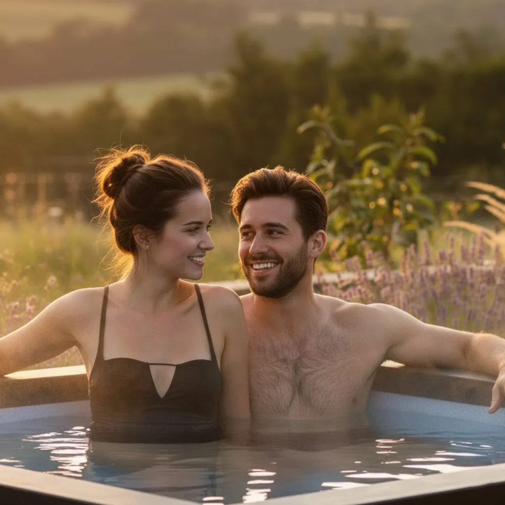 Ulkoporeallas Garda, 6 hlöä, 90 suutinta, WiFi, neliö, koottava, musta*Wave Spa
