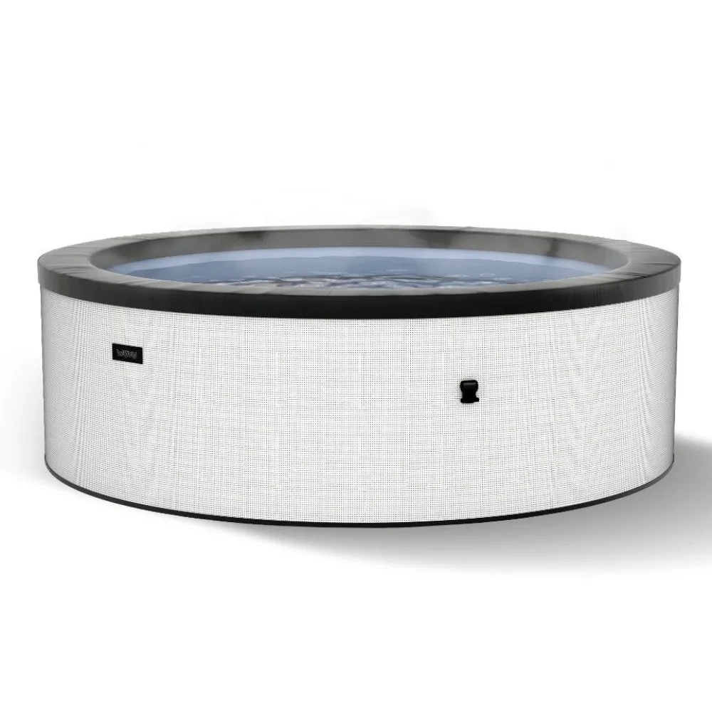 Ulkoporeallas Tahoe, 4 hlöä, 70 suutinta, WiFi, pyöreä, koottava, valkoinen*Wave Spa New
