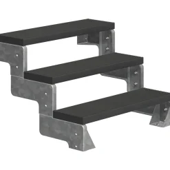 Ulkoportaat Gardentop Trimax yhdellä Nordic-kaiteella antrasiitti eri kokoja*Dolle New