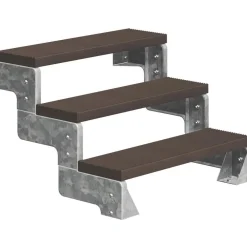 Ulkoportaat Gardentop Trimax ilman kaidetta tummanruskea eri kokoja*Dolle Clearance