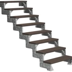 Ulkoportaat Gardentop Trimax ilman kaidetta tummanruskea eri kokoja*Dolle Clearance