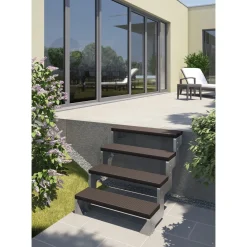 Ulkoportaat Gardentop Trimax ilman kaidetta tummanruskea eri kokoja*Dolle Clearance