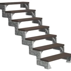 Ulkoportaat Gardentop Trimax ilman kaidetta tummanruskea eri kokoja*Dolle Clearance