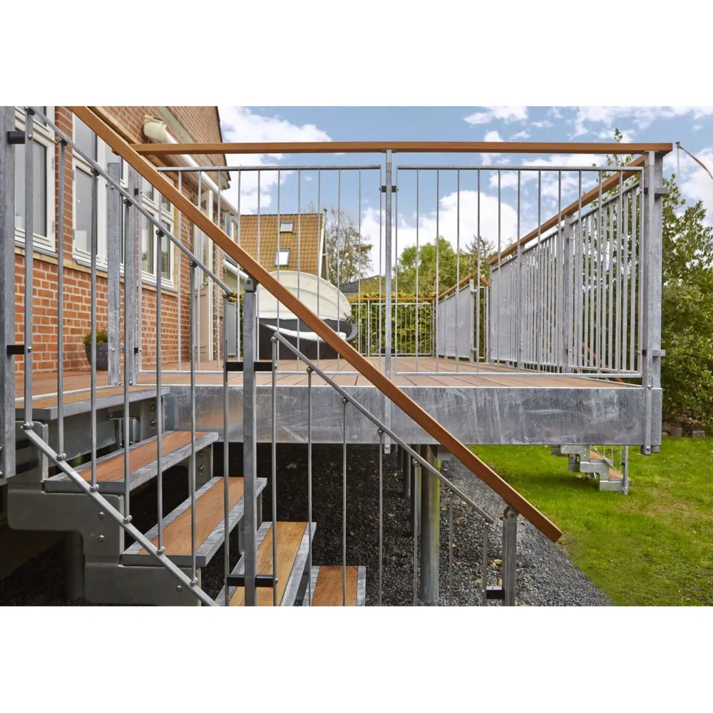 Ulkoportaat Gardentop puisille askelmille yhdellä kaiteella eri kokoja*Dolle Hot