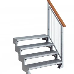 Ulkoportaat Gardentop yhdellä kaiteella eri kokoja*Dolle Discount
