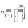 Outlet Ulkoseinävalaisin Alppila XL-W max 2x35W GU10 225x115x121 mm IP44 valkoinen Ulkoseinävalaisimet|Kylpyhuonevalaisimet