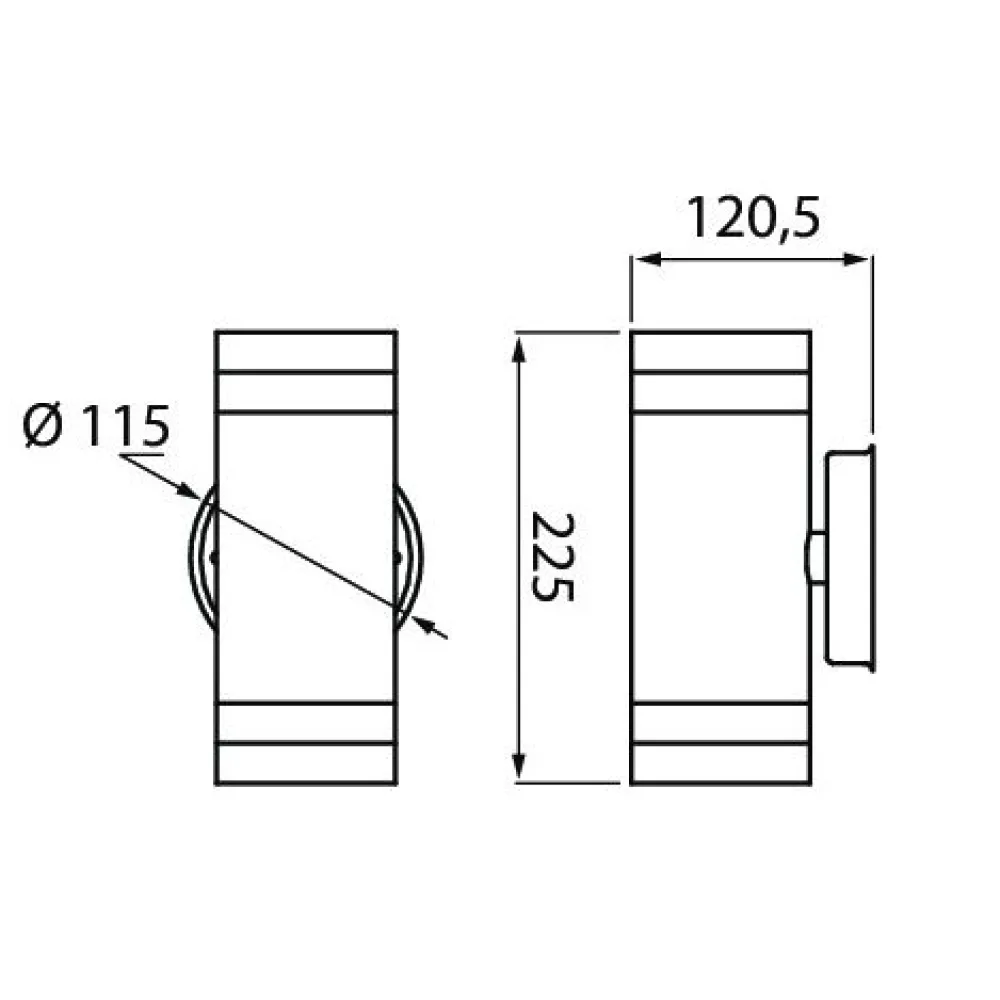 Outlet Ulkoseinävalaisin Alppila XL-W max 2x35W GU10 225x115x121 mm IP44 valkoinen Ulkoseinävalaisimet|Kylpyhuonevalaisimet