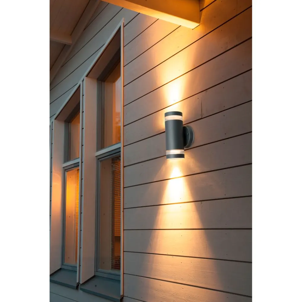 Ulkoseinävalaisin Alppila XL-W max 2x35W GU10 225x115x121 mm IP44 antrasiitti*Airam Best