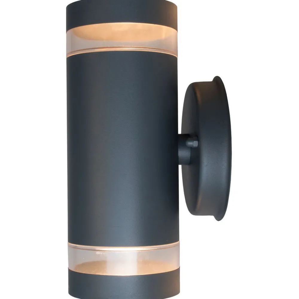 Ulkoseinävalaisin Alppila XL-W max 2x35W GU10 225x115x121 mm IP44 antrasiitti*Airam Best