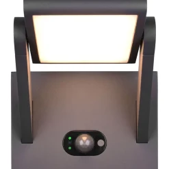 Ulkoseinävalaisin Malawi, aurinkokenno/hybridi, ladattava, liike- ja hämärätunnistin, antrasiitti*Trio Discount