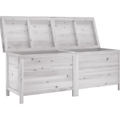 Discount Ulkosäilytyslaatikko valkoinen 150x50x56,5 cm, kuusi Säilytyslaatikot Ulos
