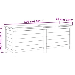 Discount Ulkosäilytyslaatikko valkoinen 150x50x56,5 cm, kuusi Säilytyslaatikot Ulos