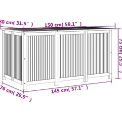 Best Ulkosäilytyslaatikko 150x80x75 cm, akasiapuu Säilytyslaatikot Ulos