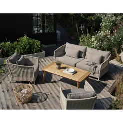 New Ulkosohva Aster, 3-istuttava, beige Ulkosohvat|Polyrottinkikalusteet