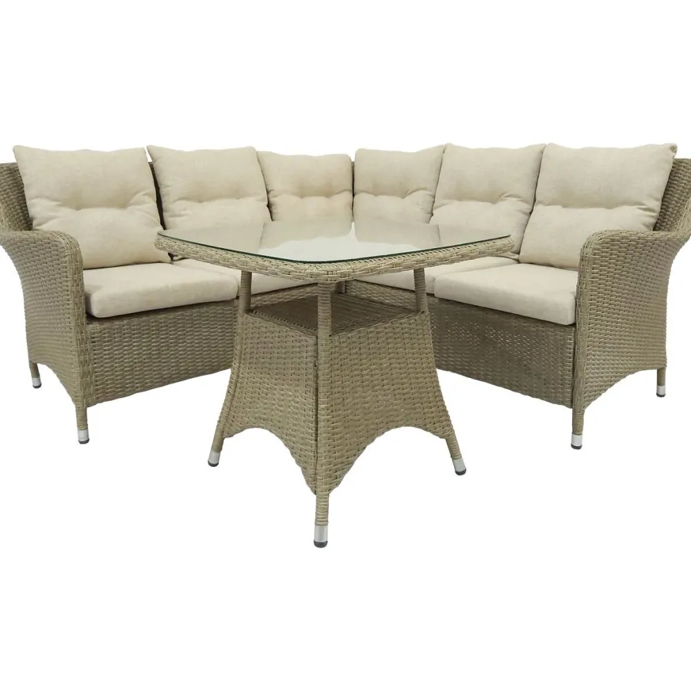 Ulkosohvaryhmä Bristol, 4-istuttava, beige*Baltic Garden