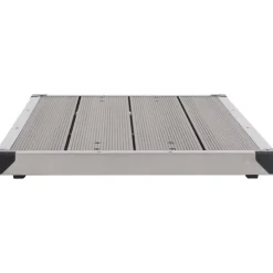 Ulkosuihkualusta WPC ruostumaton teräs 110x62 cm harmaa*FinePRICE Best