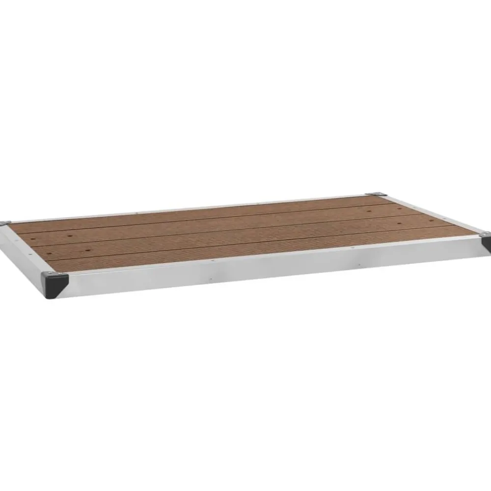 Discount Ulkosuihkualusta WPC ruostumaton teräs 110x62 cm ruskea Suihkualtaat