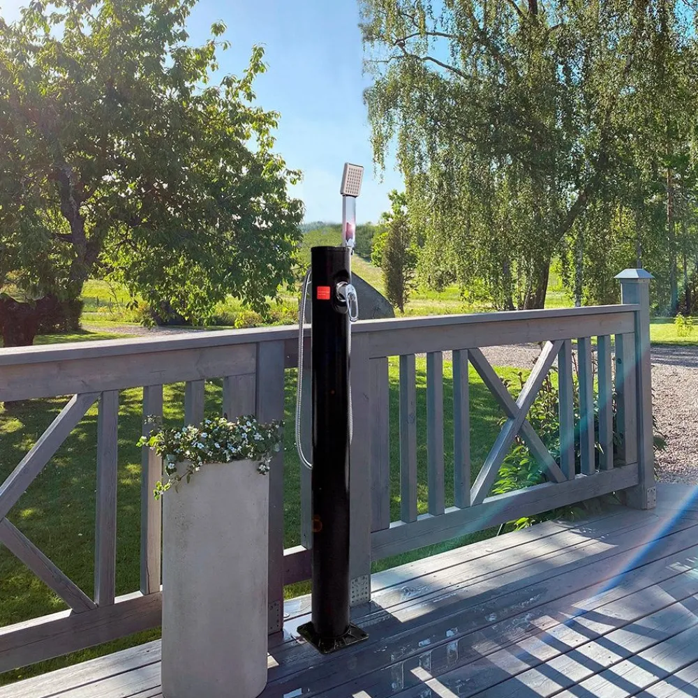 Ulkosuihku Sunny 10 Light, aurinkolämmitteinen, musta Ulkosuihkut
