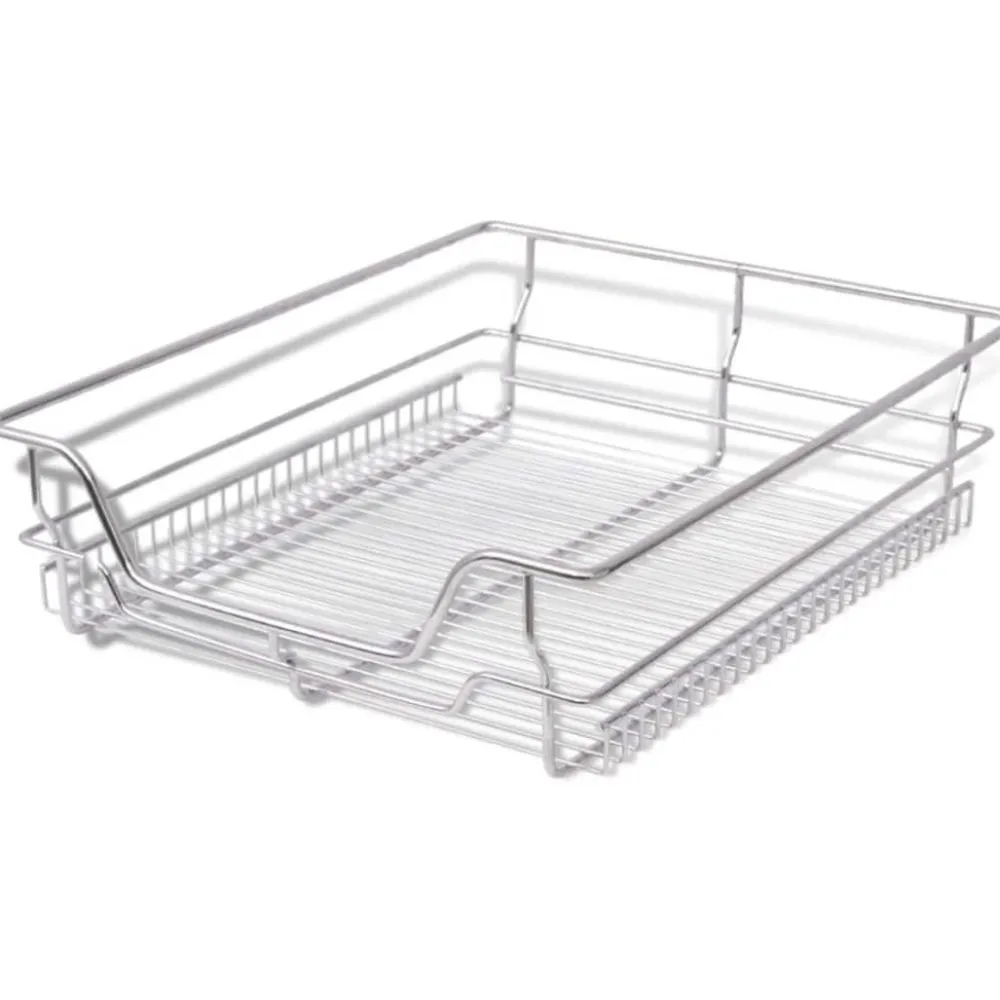 Ulosvedettävä ritilälaatikot 2 kpl 500mm hopea*FinePRICE Hot