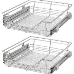 Ulosvedettävä ritilälaatikot 2 kpl 500mm hopea*FinePRICE Hot