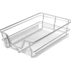 Discount Ulosvedettävät ritilälaatikot 2 kpl 400mm hopea Keittiökaapit