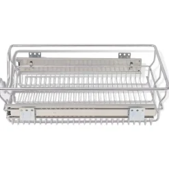 Discount Ulosvedettävät ritilälaatikot 2 kpl 400mm hopea Keittiökaapit