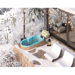 Upotettava kylpytynnyri Tee-se-itse, 185x95cm, ovaali*Baltresto Discount