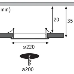 Upotettava LED-paneeli , IP44, Ø22cm, 16.5W, 4000K, eri värejä*Paulmann Best