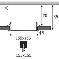 Upotettava LED-paneeli , IP44, 16.5x16.5cm, 12W, 4000K, eri värejä*Paulmann Sale