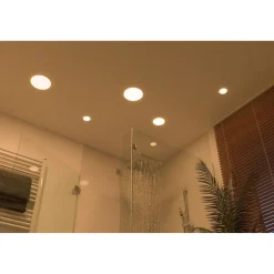 Outlet Upotettava LED-paneeli Veluna, IP44, Ø12.5cm, 8.5W, 3000K, satiini Led-Paneelit