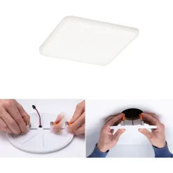 New Upotettava LED-paneeli Veluna, IP44, 12.5x12.5cm, 8.5W, 4000K, satiini Led-Paneelit