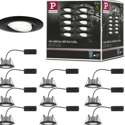 Online Upotettava LED-valaisin Calla, 10kpl, IP65, Ø90mm, 6W, 500lm, 4000K, mattamusta Kattovalaisimet|Alasvalot