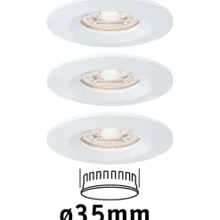 New Upotettava LED-valaisin Nova Mini Coin Rigid, 3kpl, IP44, Ø65mm, 4W, 310lm, 2700K, eri värejä Alasvalot