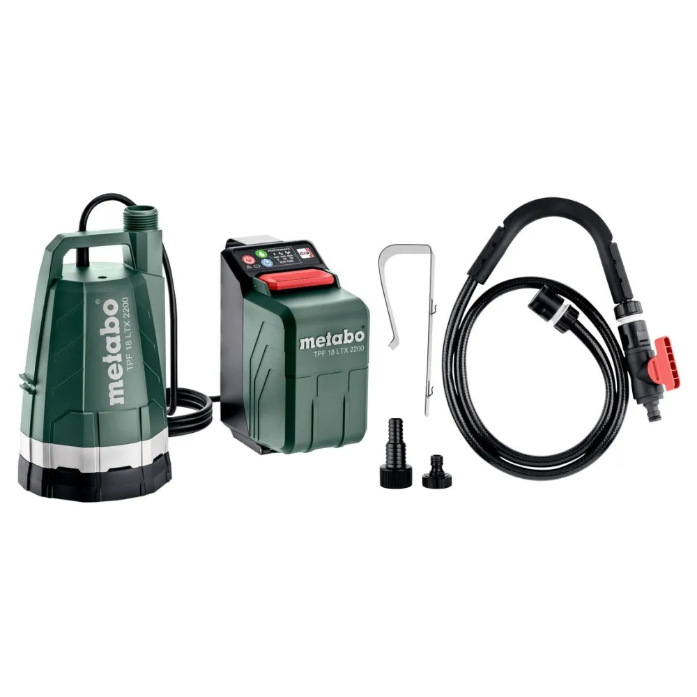 Uppopumppu TPF 18 LTX 2200 sadevesitynnyrille ilman akkua ja laturia*Metabo Best
