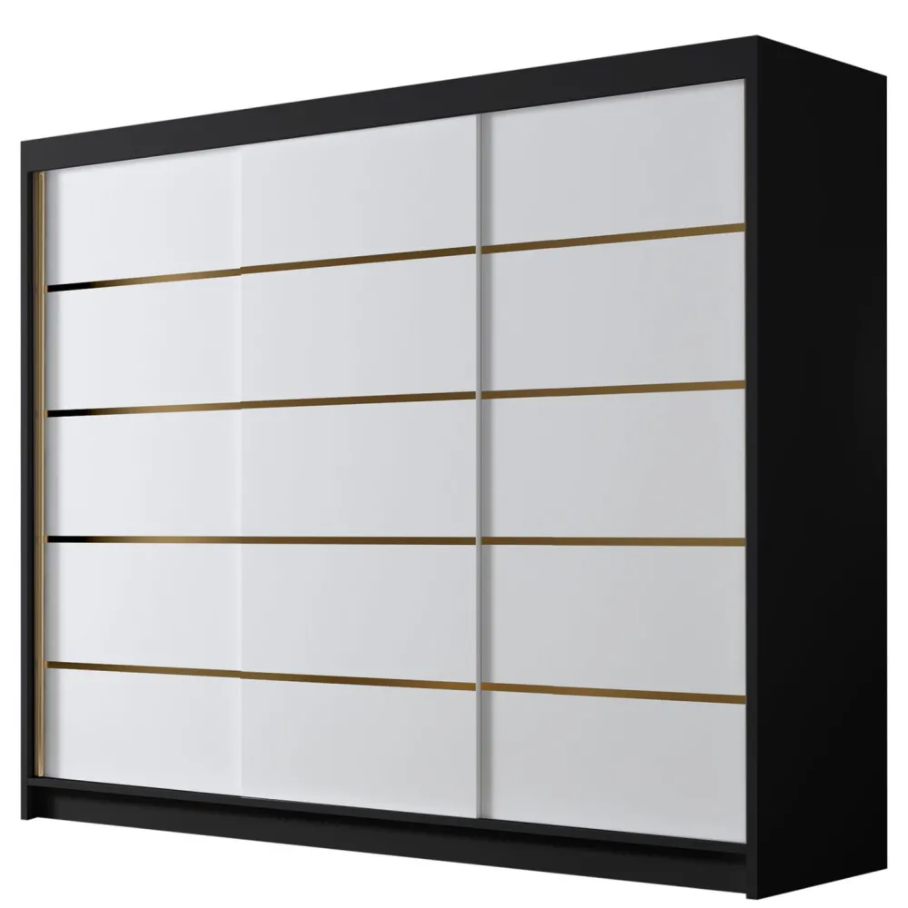 Vaatekaappi AMBER 250 VII, eri värivaihtoehtoja*Nomla