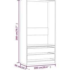 Vaatekaappi 100cm eri värejä*FinePRICE New