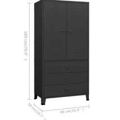 Best Vaatekaappi 90cm metalli eri värejä Vaatekaapit