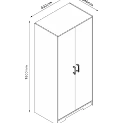 Vaatekaappi LAVINIA 83x54xK180 cm, saarni*Home4you Hot