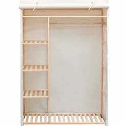 Vaatekaappi kangas ja mänty 110cm Vaatekaapit