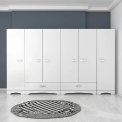 Sale Vaatekaappi F4-498, leveys 243cm Vaatekaapit